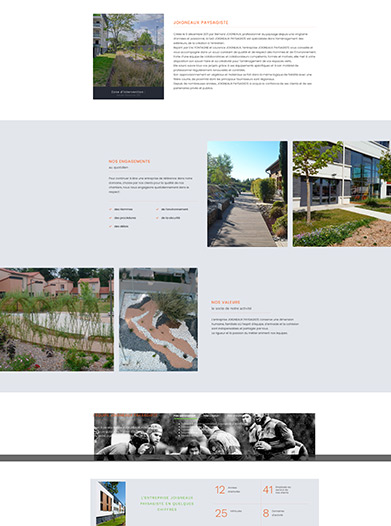 Création site web entreprise paysagère